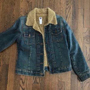 Sherpa lined denim jacket GAP factory Sz Small